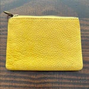 Yellow Leather Coin Pouch Madewell